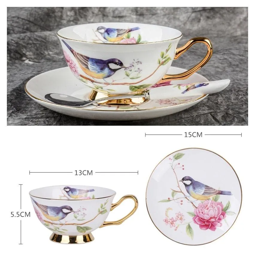 Luxury Ceramic Bone China Coffee Cup Set