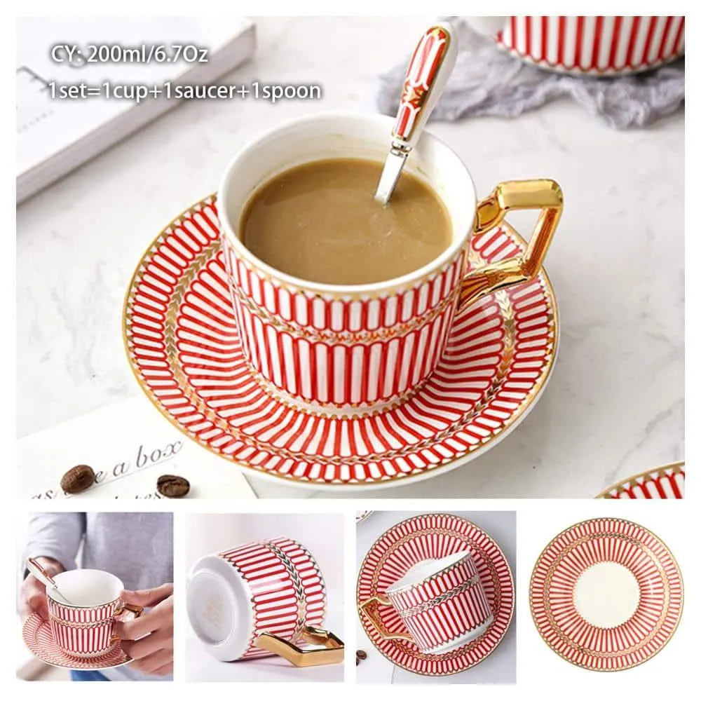 Luxury Ceramic Bone China Coffee Cup Set