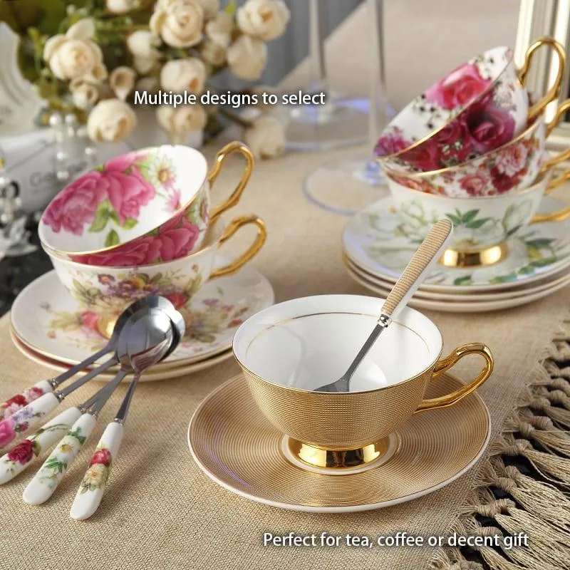 Luxury Ceramic Bone China Coffee Cup Set