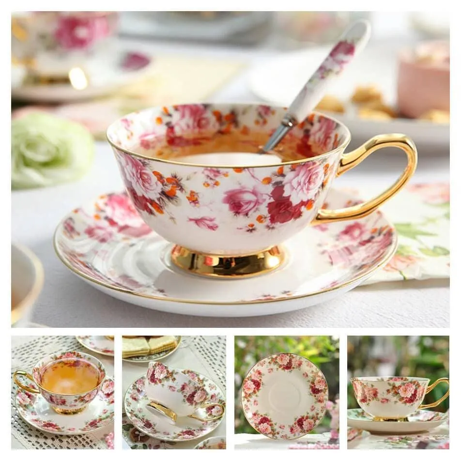 Luxury Ceramic Bone China Coffee Cup Set