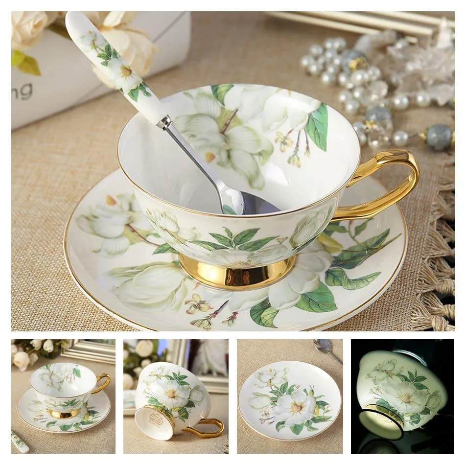 Luxury Ceramic Bone China Coffee Cup Set