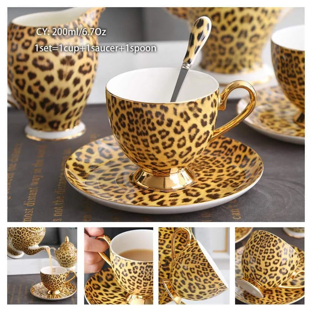 Luxury Ceramic Bone China Coffee Cup Set