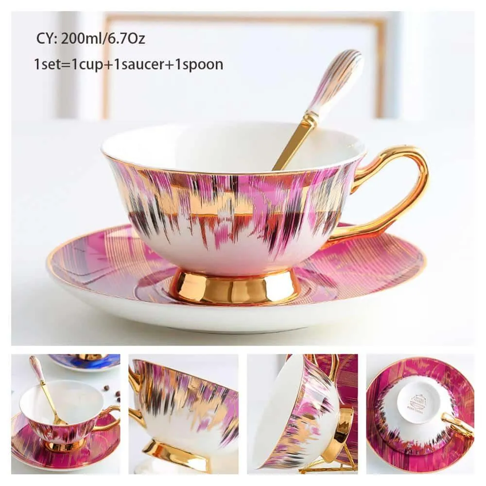 Luxury Ceramic Bone China Coffee Cup Set
