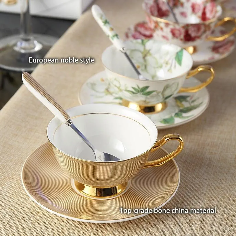 Luxury Ceramic Bone China Coffee Cup Set