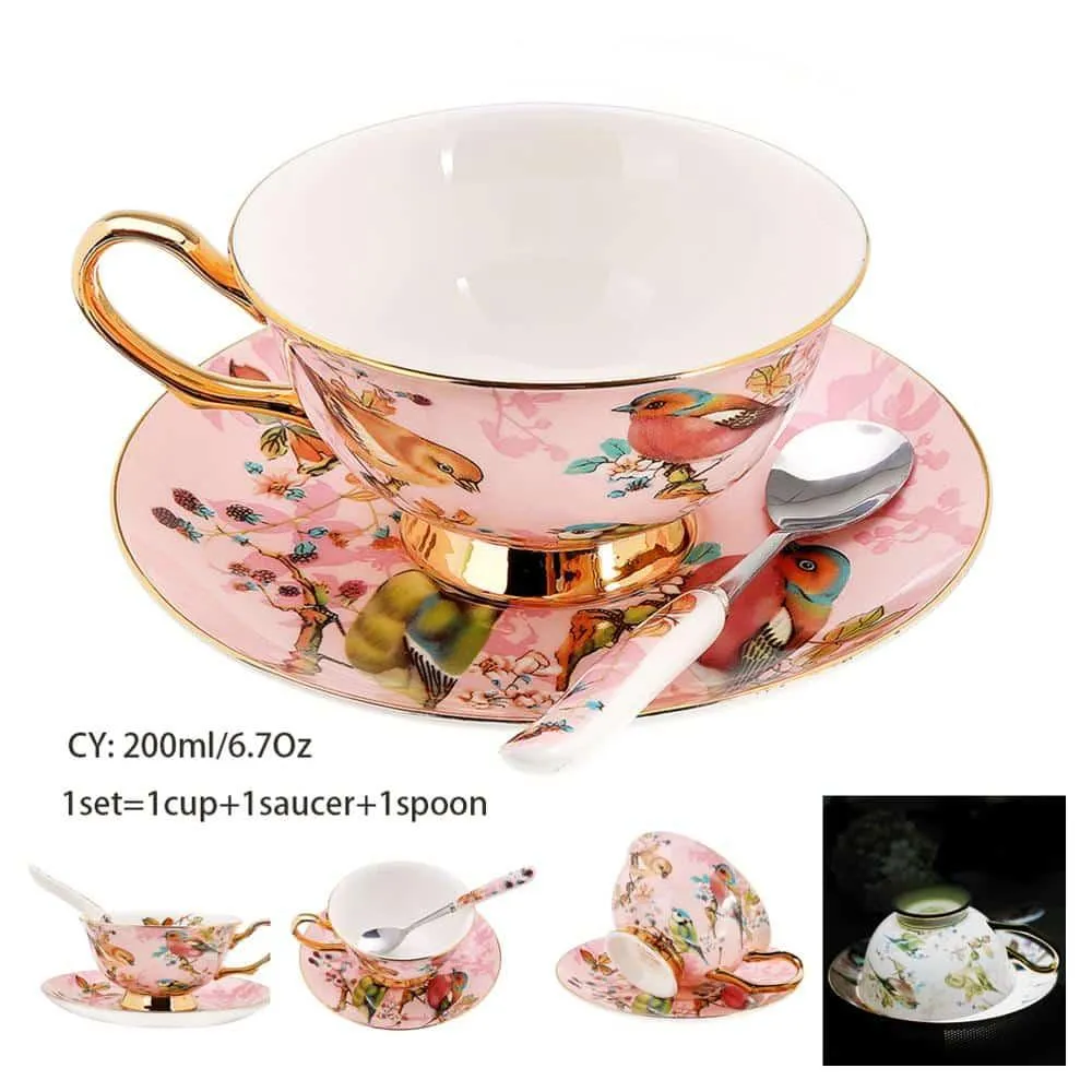Luxury Ceramic Bone China Coffee Cup Set