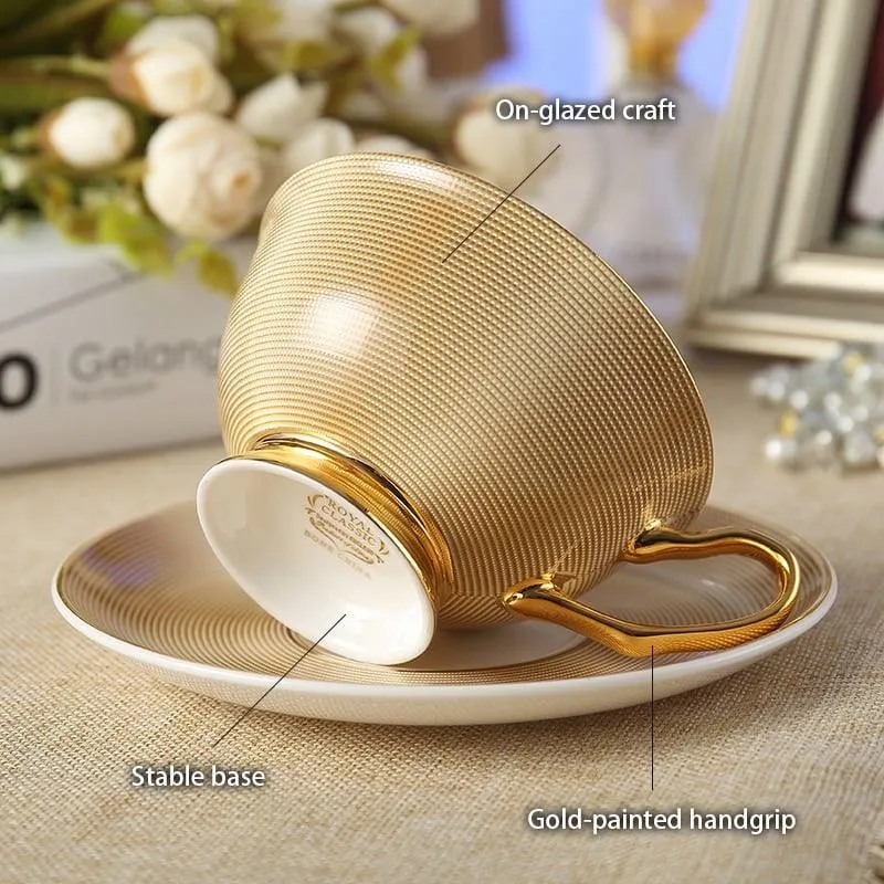 Luxury Ceramic Bone China Coffee Cup Set