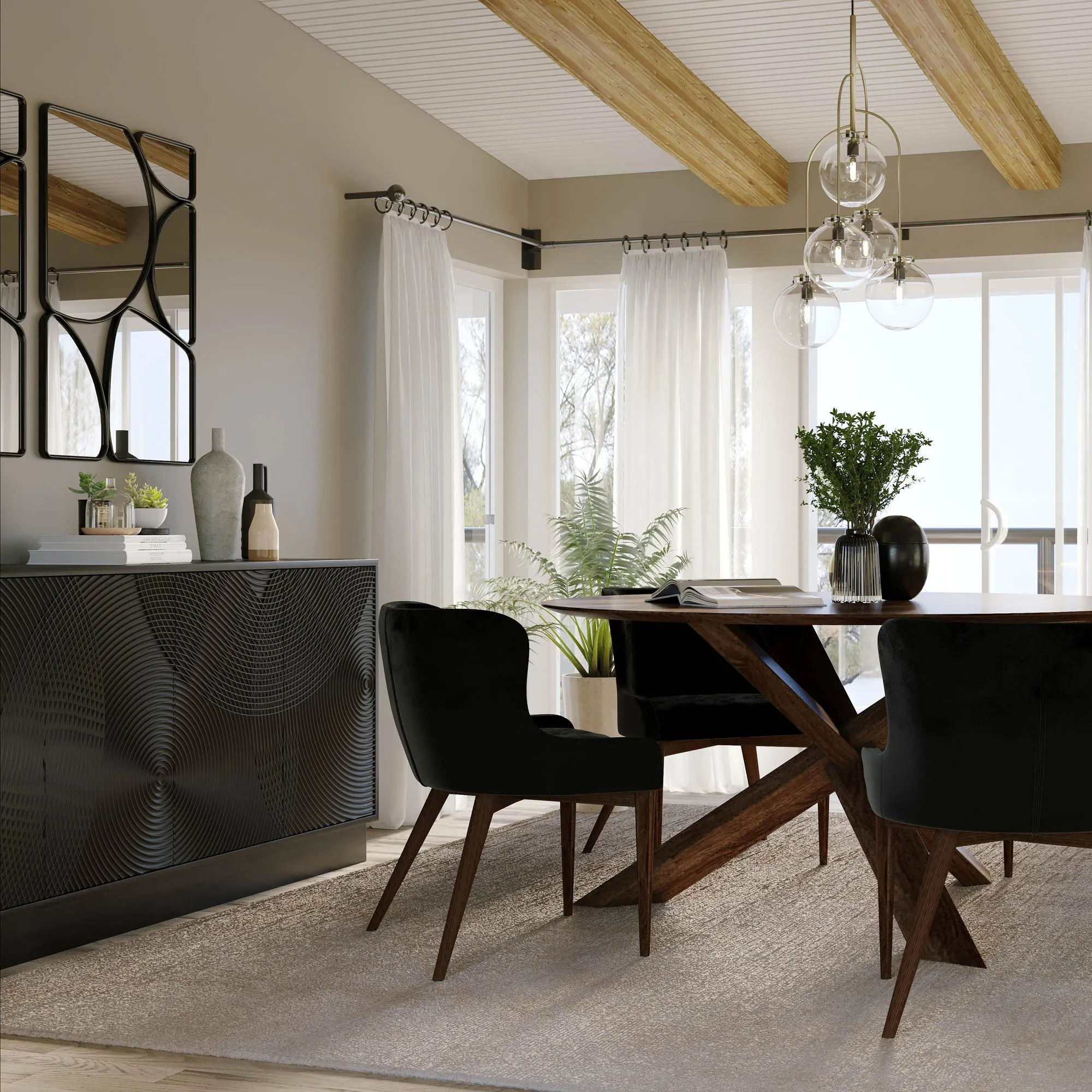 Round 3-Legged Dining Table