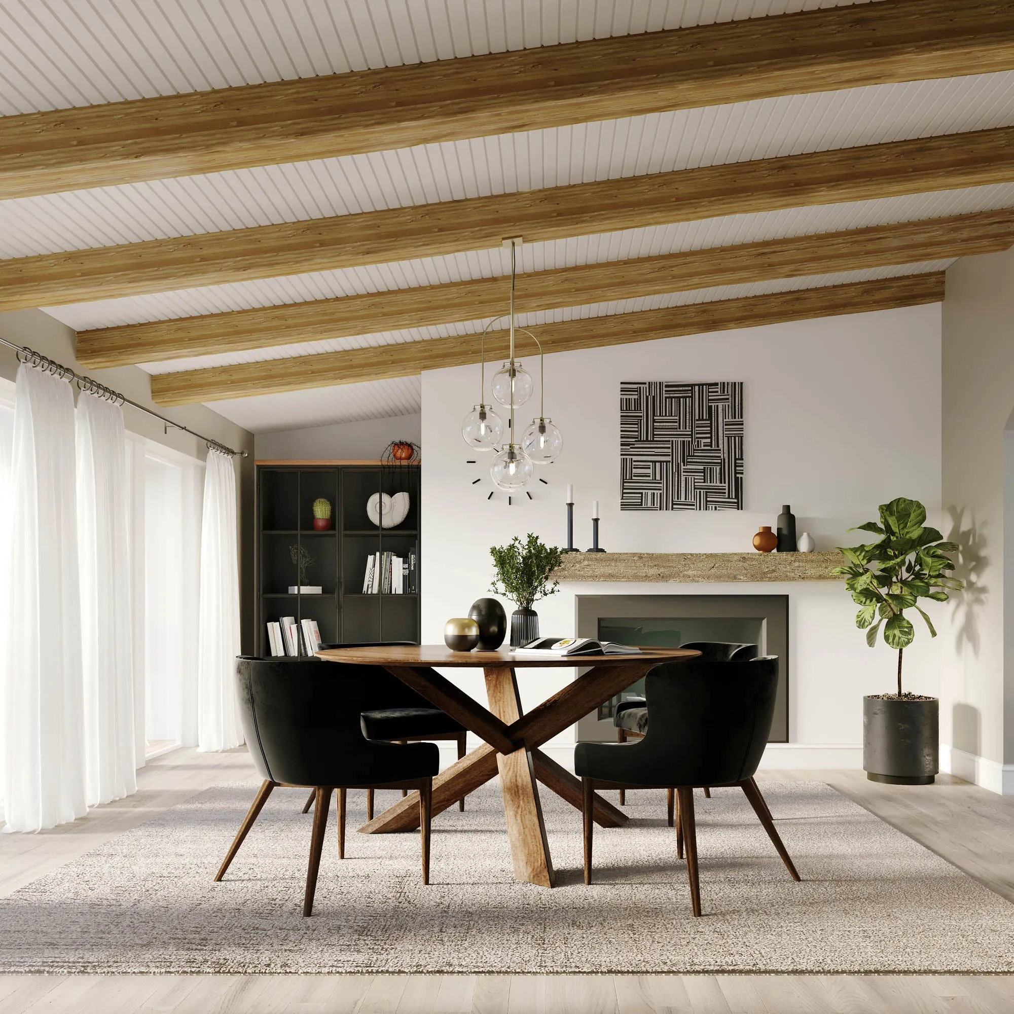 Round 3-Legged Dining Table