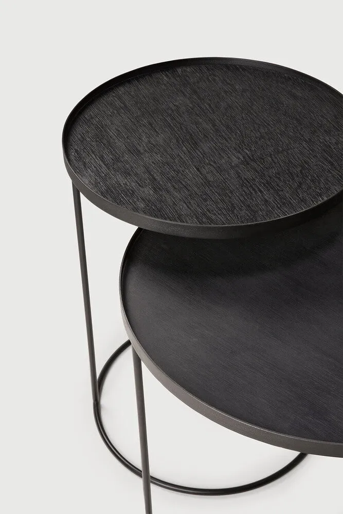 Round Tray Side Table Set