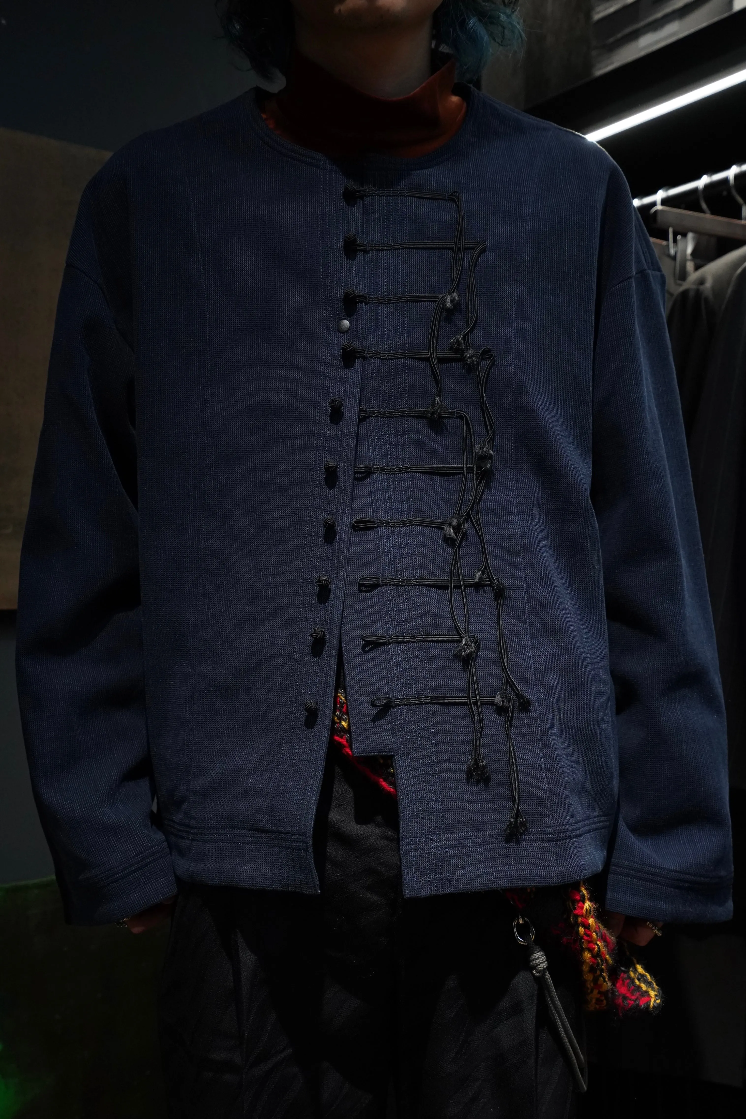 Sasquatchfabrix. ”馬”CHINA JACKET (INDIGO NAVY)
