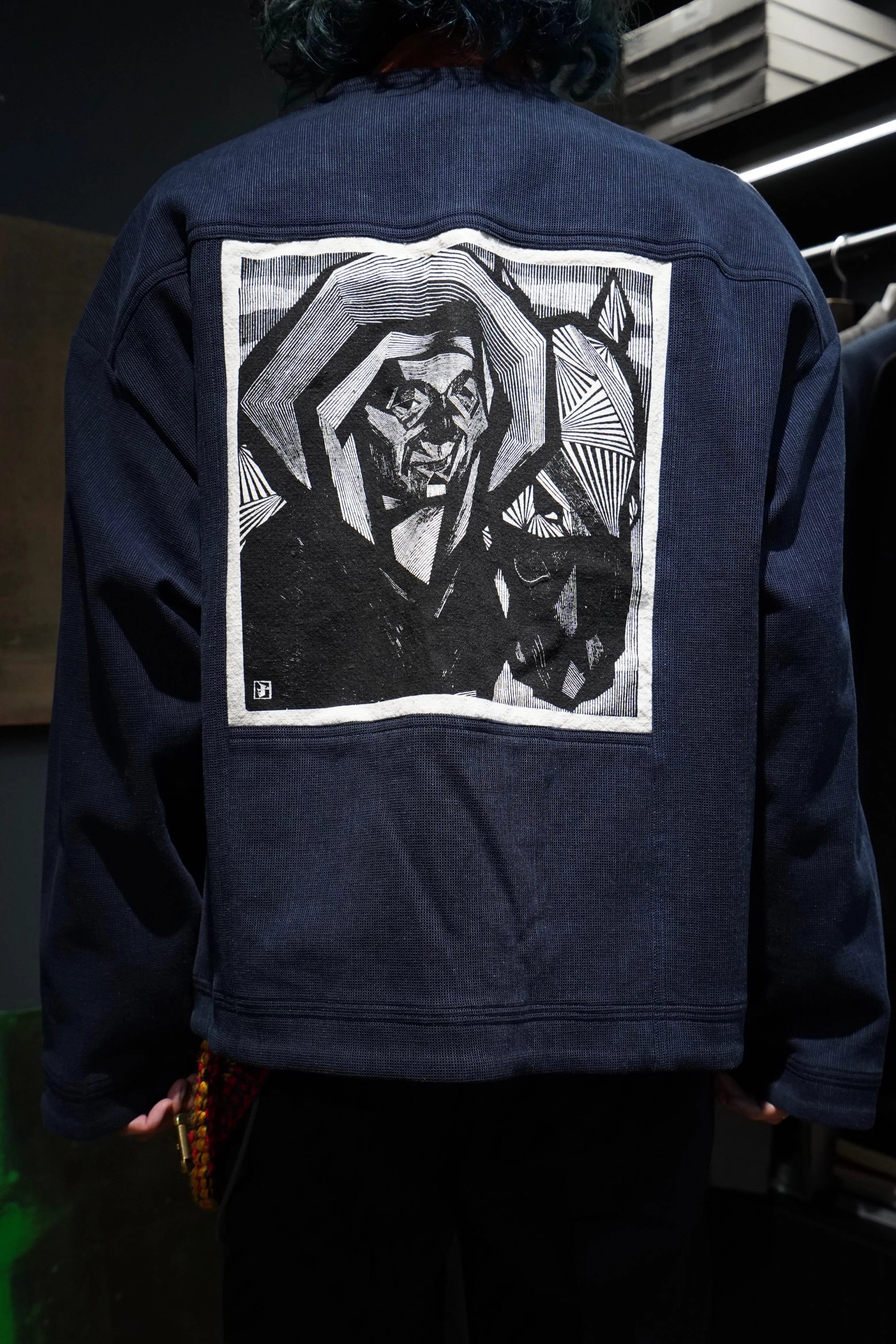 Sasquatchfabrix. ”馬”CHINA JACKET (INDIGO NAVY)