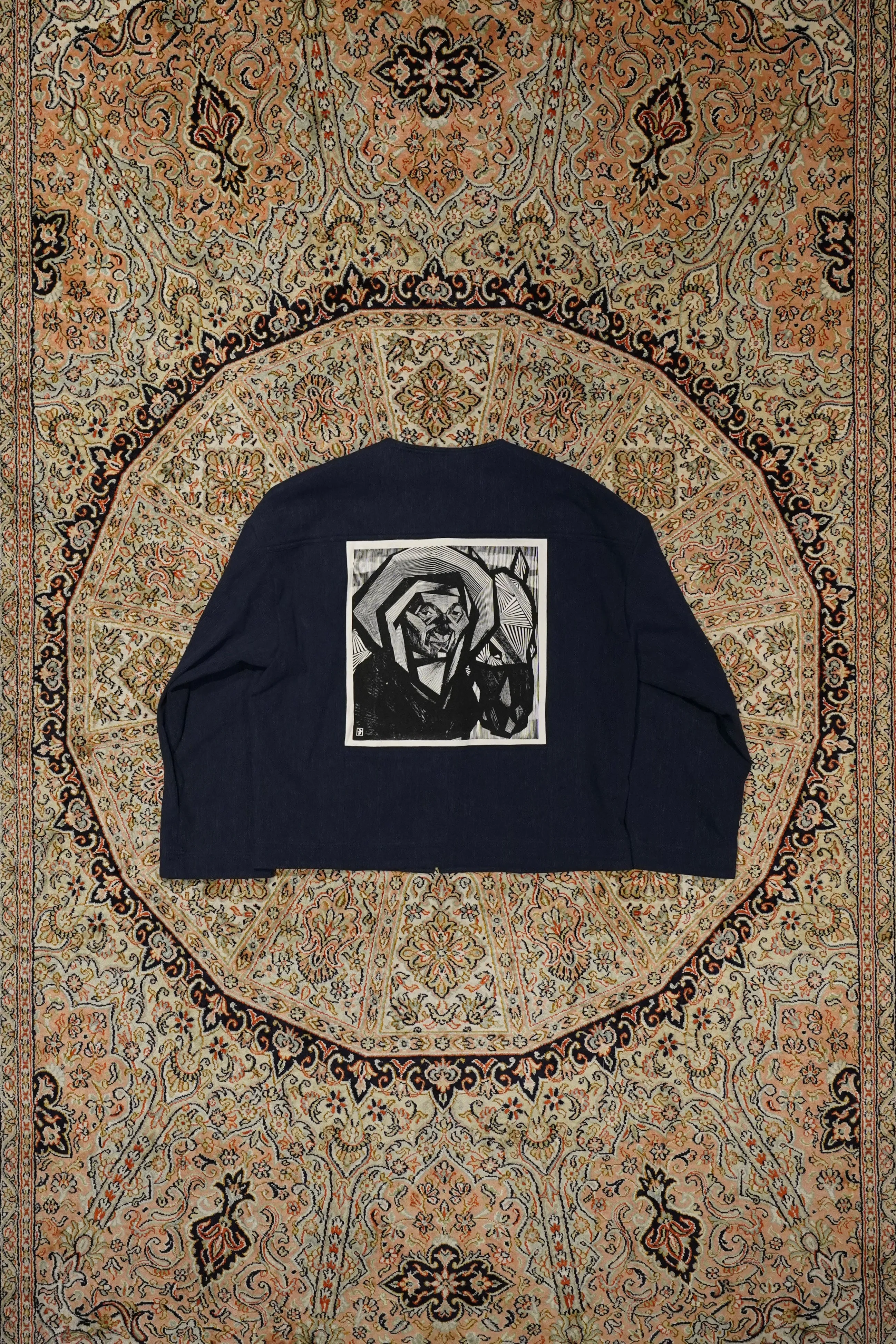 Sasquatchfabrix. ”馬”CHINA JACKET (INDIGO NAVY)