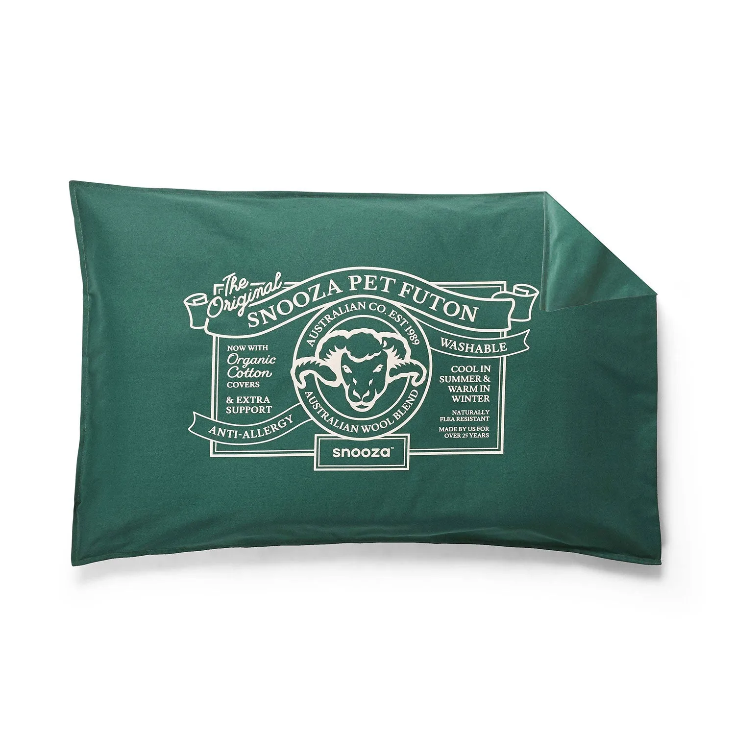 Snooza Organic Pet Futon Cover Green
