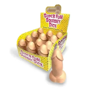 Super Fun Squishy Dick - Counter Display - Novelty Stress Penis - Counter Display of 12
