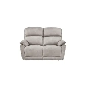 Taupe Double Reclining Loveseat with Pillow Armrests