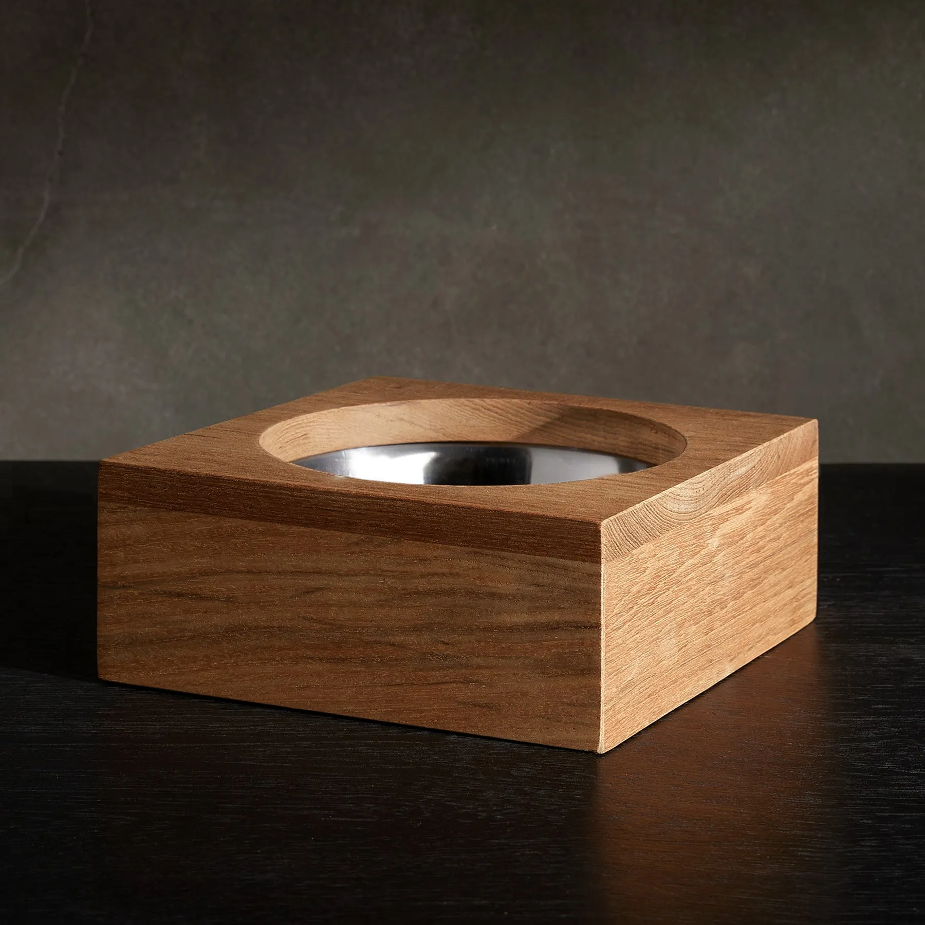 Teak Dog Bowl - Teak