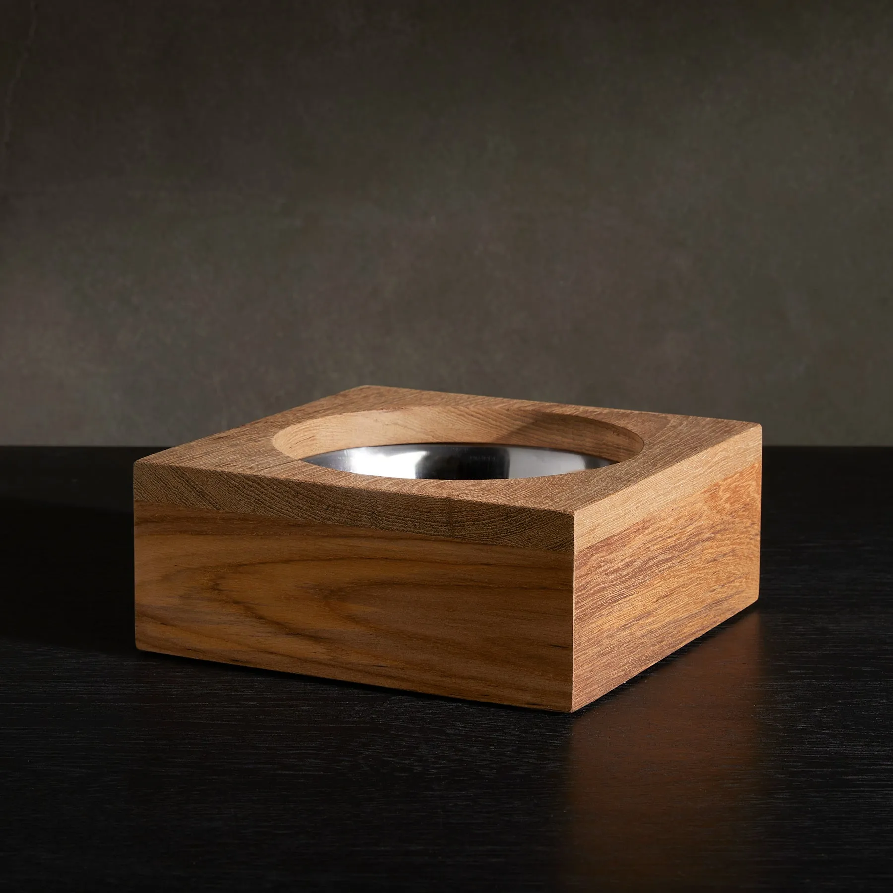 Teak Dog Bowl - Teak