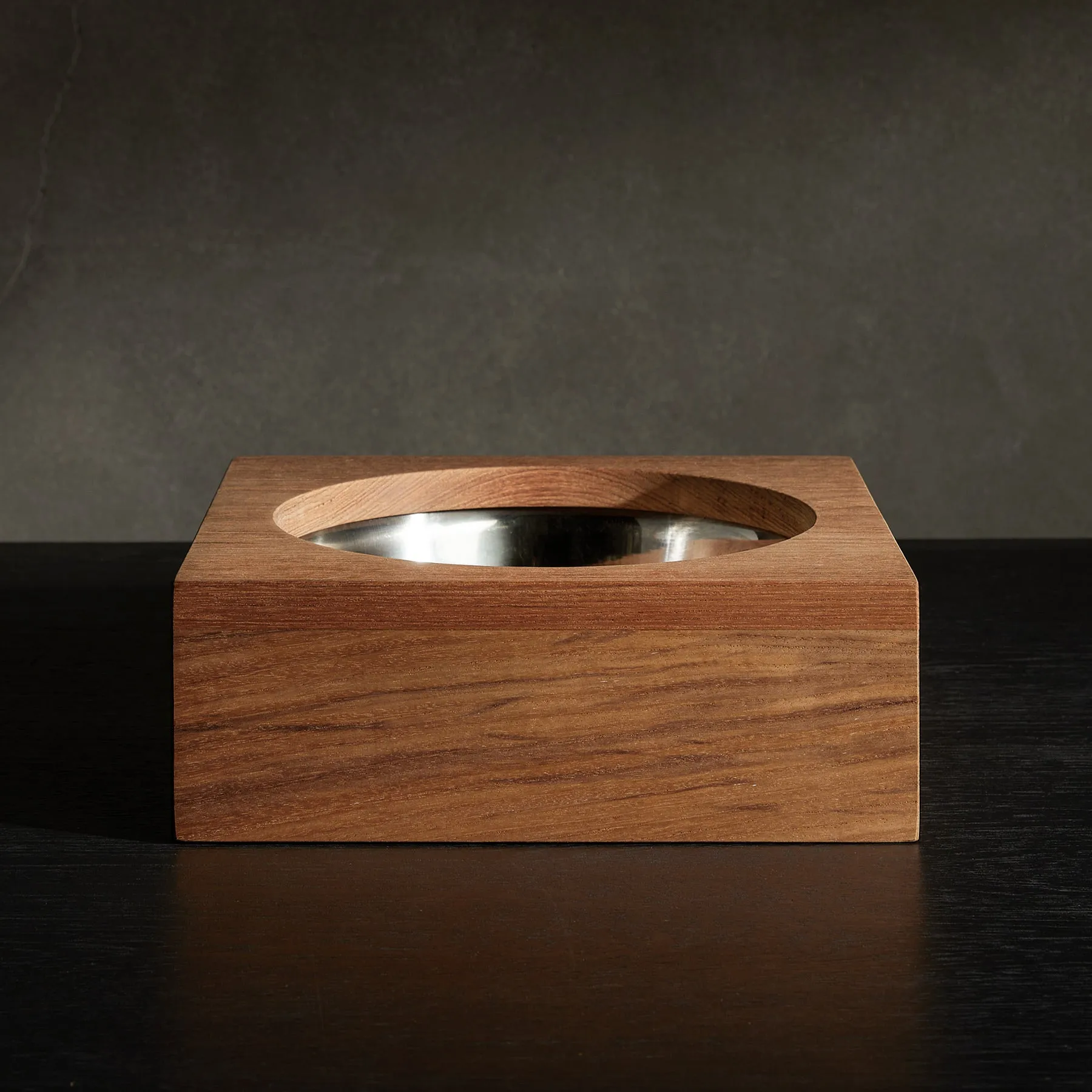 Teak Dog Bowl - Teak